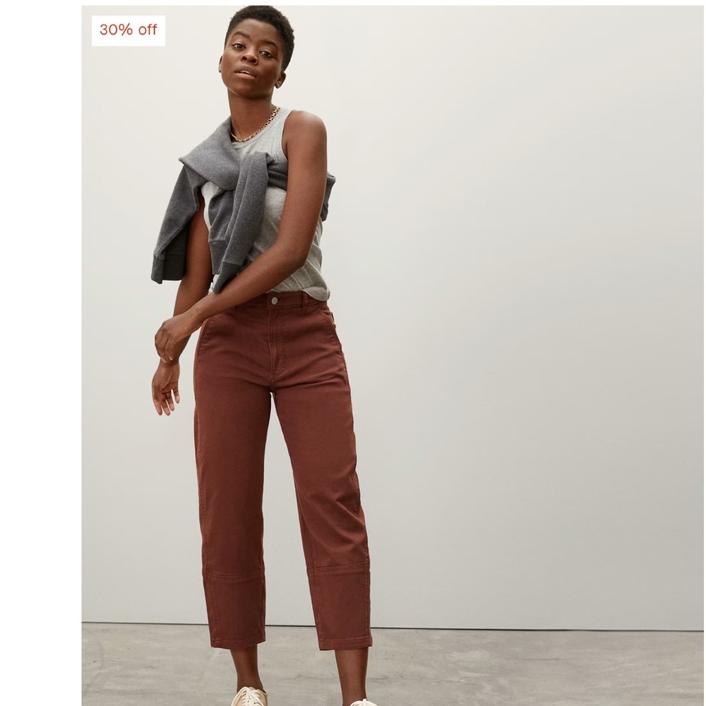 Everlane Utility barrel pants redwood size 4